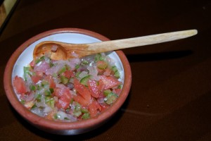 Sauce of Diced Onion and Rocoto with Lime Juice 