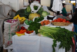 Vegetable Stands in San Pedro Market