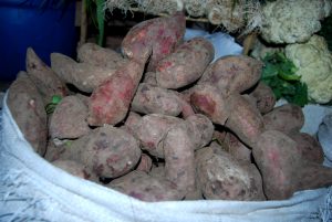 Sweet Potatoes for Sale in the Market