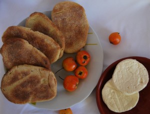 Wheat Breads and Fresh Traditional Cheese