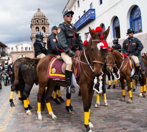 The Mounted Corps of Peru's Police Ride By (Wayra)